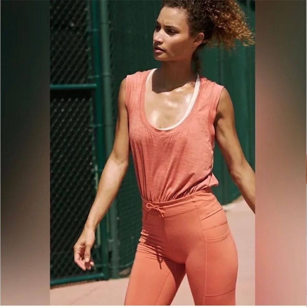 Free People Movement Off to the Races Sleeveless Jumpsuit, Copper, Medium. NWOT!
